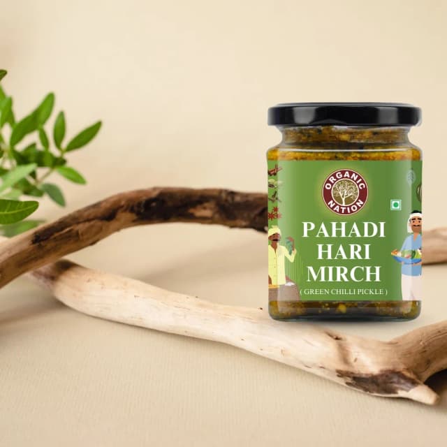 PAHADI HARI MIRCH (Green Chilli Pickle) view 1