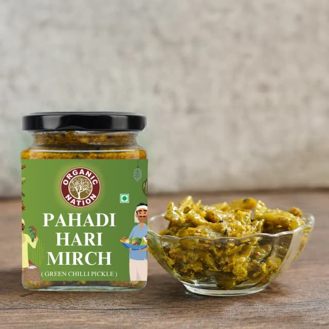 PAHADI HARI MIRCH (Green Chilli Pickle) view 2