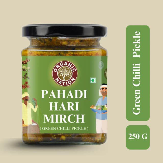 PAHADI HARI MIRCH (Green Chilli Pickle) view 5