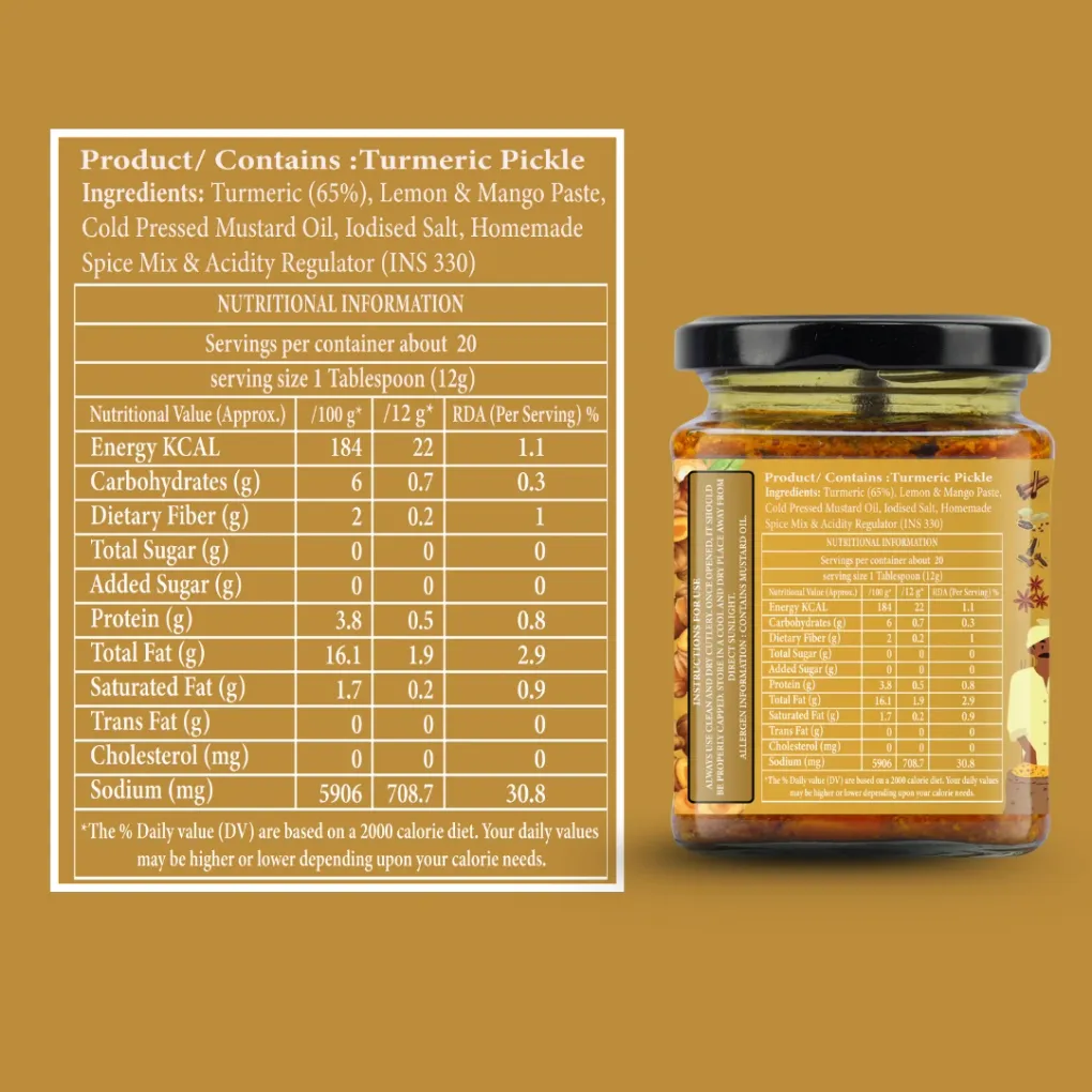HALDI ACHARI FUSION (Turmeric Pickle) view 3